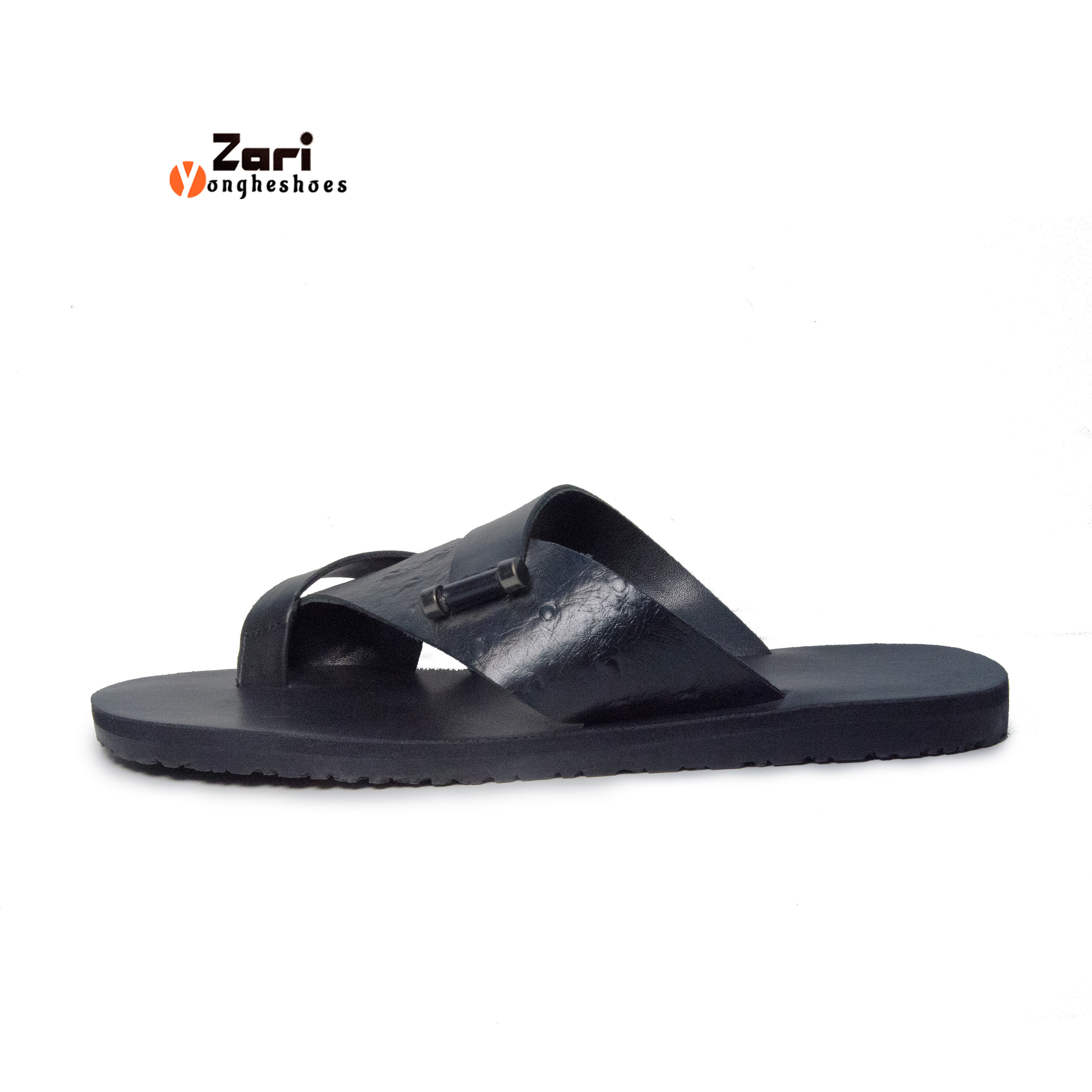 Zari saudi arabian quality leather luxury summer flip flops sandals for men