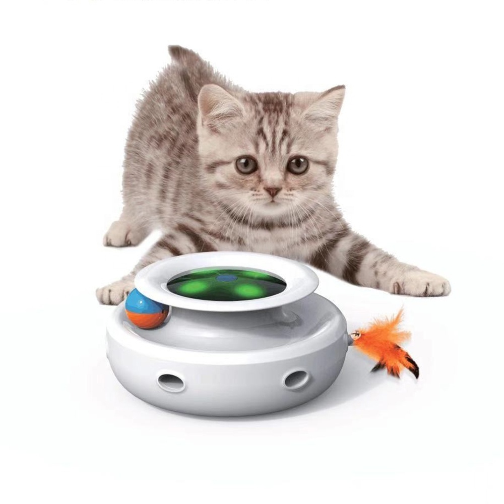 Best seller cute Interactive Cat Toy Electronic Rotating Feather Intelligent automatic cat toys