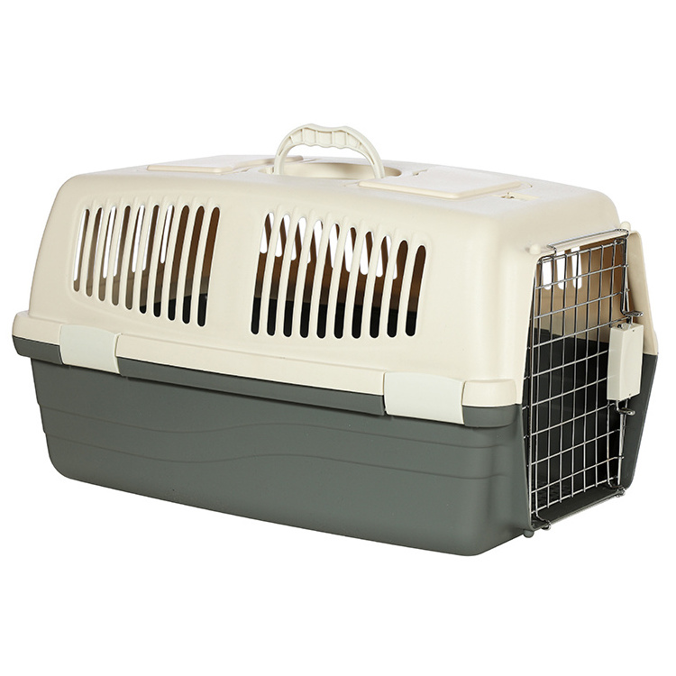 687#Pet flight cage Outdoor Travel Cat Box Houses Durable Portable Plastic Pet Dog Litter Box Carriers Cages