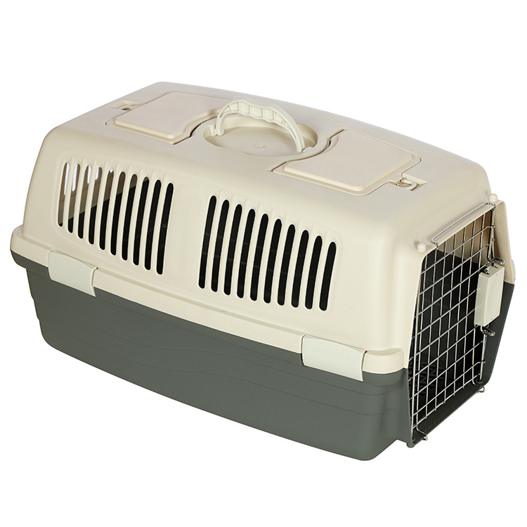 687#Pet flight cage Outdoor Travel Cat Box Houses Durable Portable Plastic Pet Dog Litter Box Carriers Cages