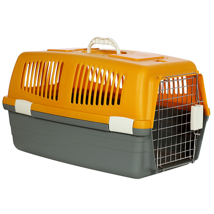 687#Pet flight cage Outdoor Travel Cat Box Houses Durable Portable Plastic Pet Dog Litter Box Carriers Cages