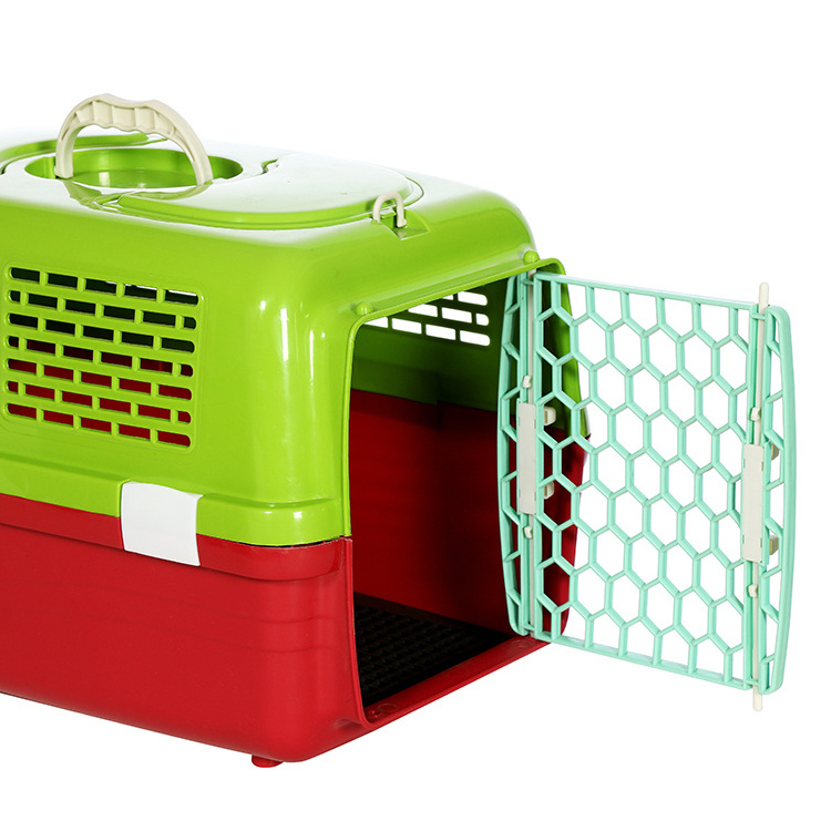 682# Outdoor Travel Cat Box Houses Durable Portable Plastic Pet Dog Litter Box Carriers Cages