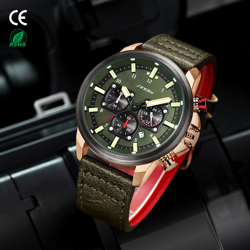 High-End Luxury leather watch band Watches for Men multifunction Calendar 3ATM Waterproof Crafted to Perfection in PRC