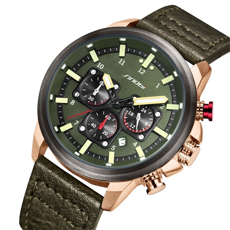 High-End Luxury leather watch band Watches for Men multifunction Calendar 3ATM Waterproof Crafted to Perfection in PRC