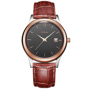 Sinobi Luxury Brand Mens Watches Leather Band Male Wristwatch Business Classic Style Men Watch Montre Clock Relogio Masculino