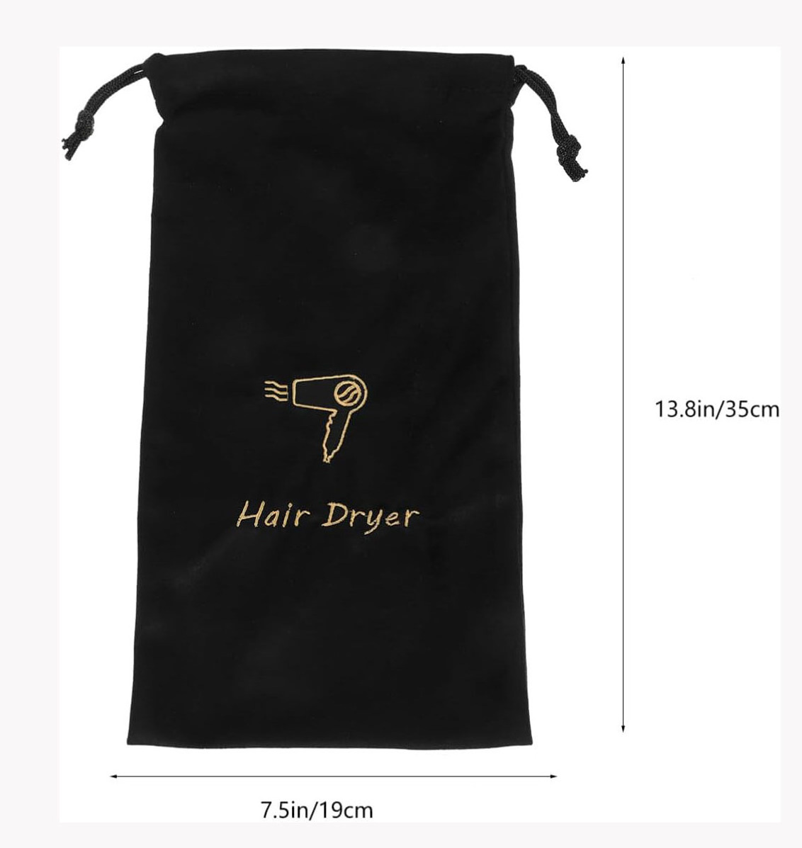 Customized canvas Hair Dryer Bags Drawstring pouch Storage Organizer Travel Bag Container Hairdryer Bag for Traveling