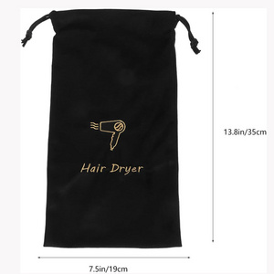 Customized canvas Hair Dryer Bags Drawstring pouch Storage Organizer Travel Bag Container Hairdryer Bag for Traveling