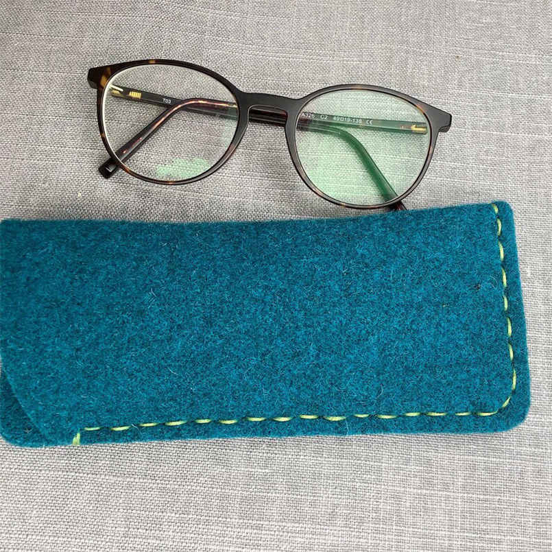 Custom Portable Soft Felt Eyeglass Cases Cover For Sunglasses Toppers or Spectacles Reading Glasses