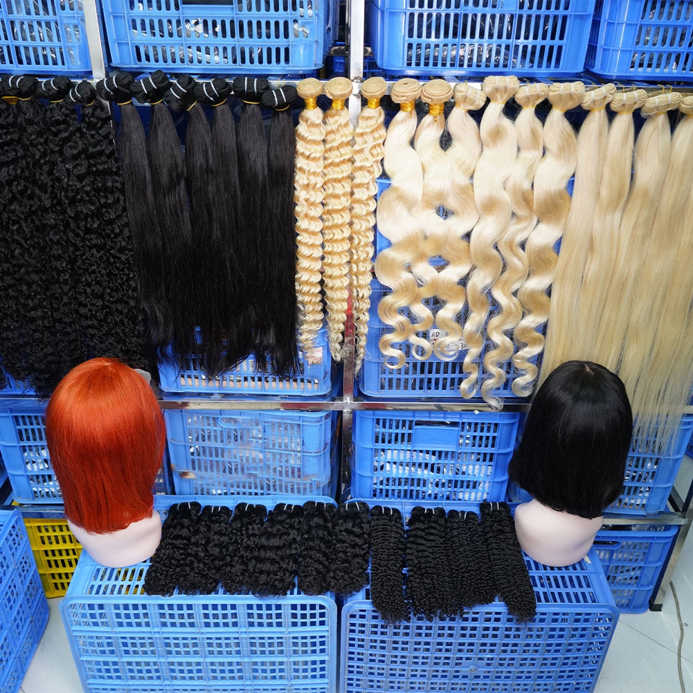 100% Indian Human Hair Bundles Wholesales Unprocessed Best Quality Mink Raw Virgin Indian Temple Water Wave Human Hair