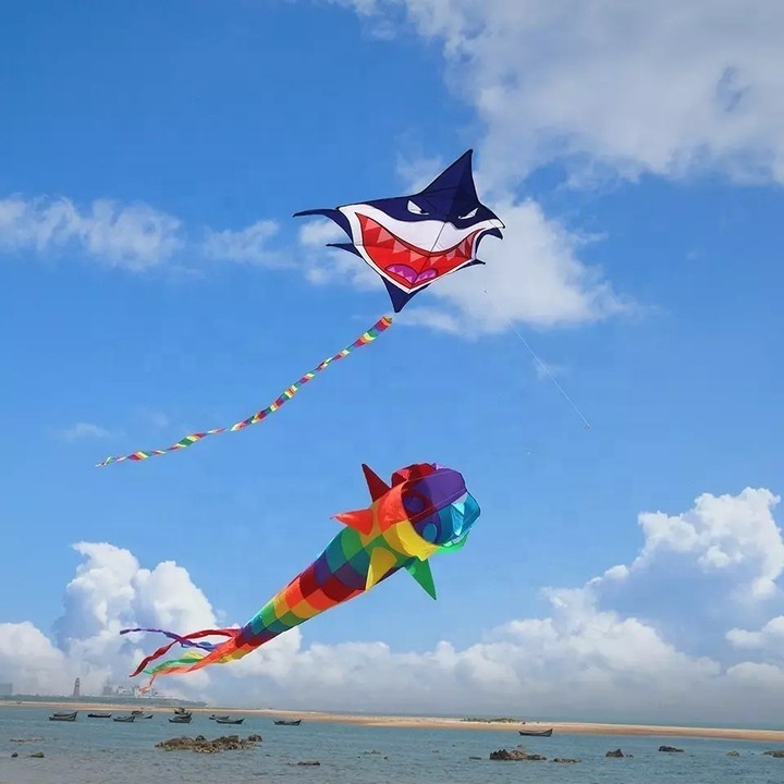 Top Quality Hot Sale Large Outdoor Flying Kites Reusable Adult Shark Kites