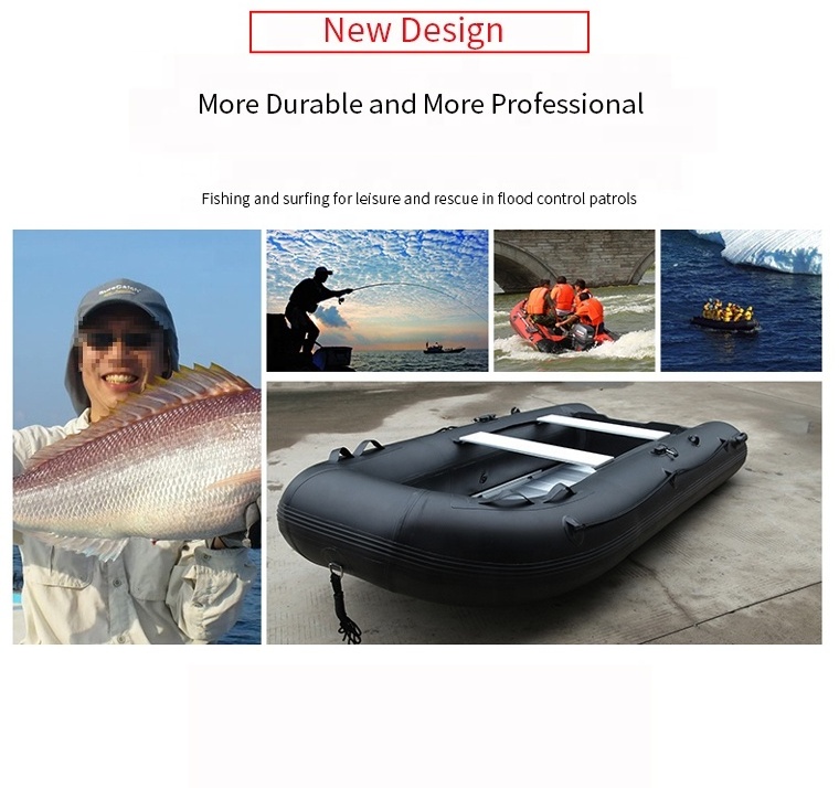 PVC Hull Material Folding Inflatable Fishing  Boat