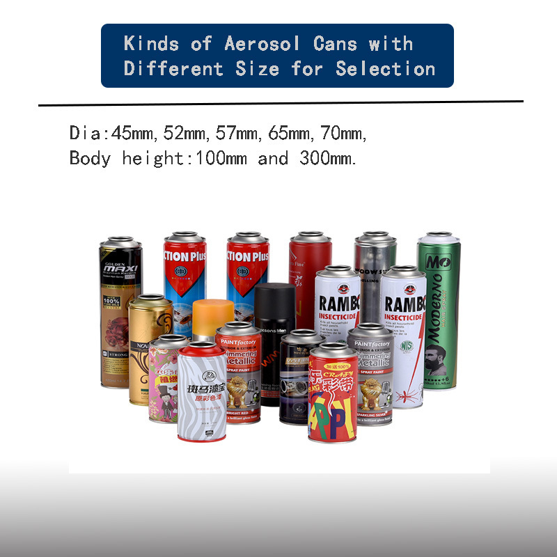 Wholesale different aerosol can sizes aerosol spray aerosol tin can metal spray bottle oxygen cans