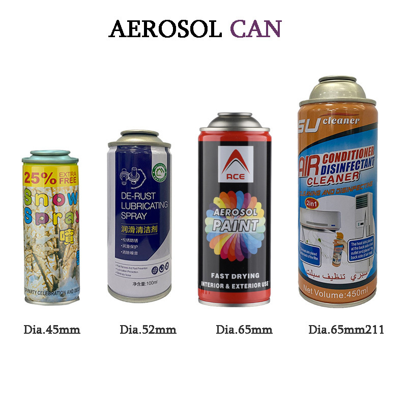 Wholesale refillable aerosol empty  spray butane gas  can  with printing tin cans