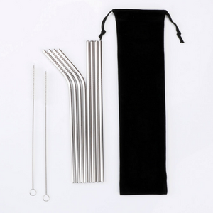 High Quality Stainless Steel Straw Reusable Metal Drinking Straw With Cleaning Brush