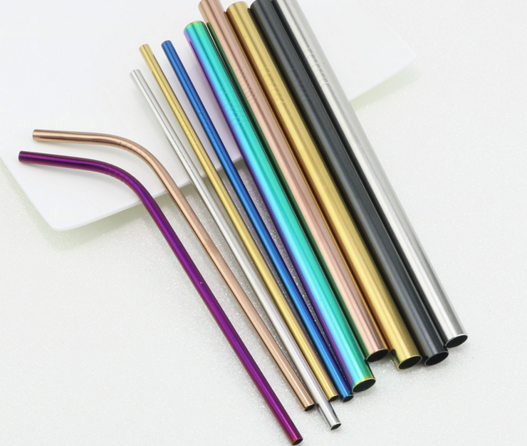 High Quality Stainless Steel Straw Reusable Metal Drinking Straw With Cleaning Brush