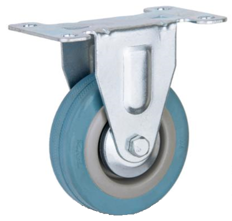 Small Rubber Wheel 2 Inch Caster Wheels 50mm Castors Non-swivel Rueda Fix Caster Wheels