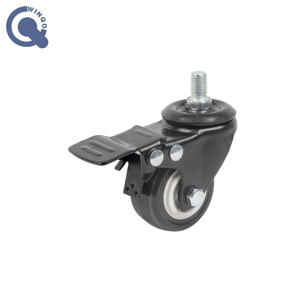 40 - 125mm Small Furniture Sofa Bed Casters Wheels with Threaded Stem Plate Castor Wheels