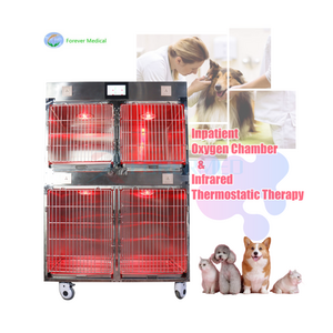 Thermostatic Therapy Cage Veterinary Pet Hospital Dog Cages Stainless Steel Stainless Steel Pet Cage