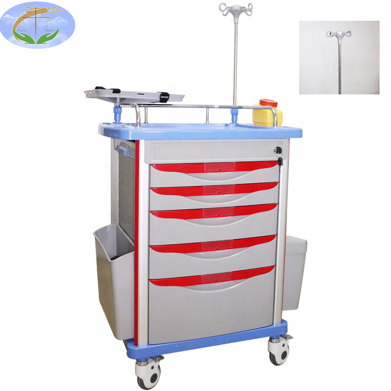 Wholesale High Quality Hospital Trolley Hospital Emergency Trolley Patient drug Trolley medical cart for Sale