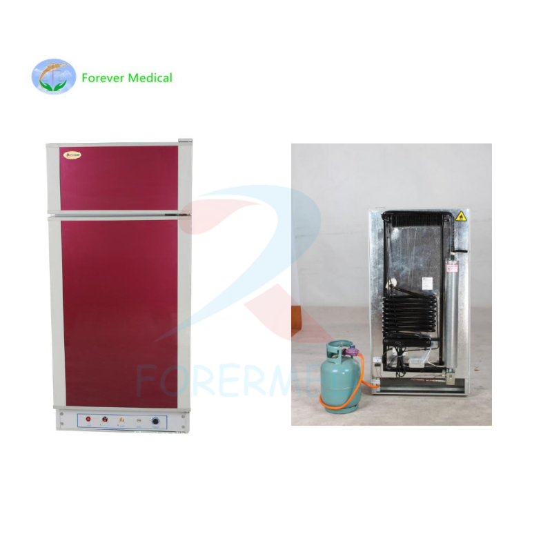 Double-door Liquefied Petroleum Gas refrigerator Camper Gas Fridge Freezer Refrigerator