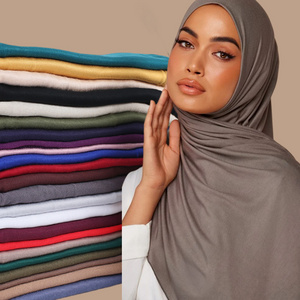 Fashion scarf wholesale modal cotton premium jersey hijab Muslim women stretchy rayon shawl scarves