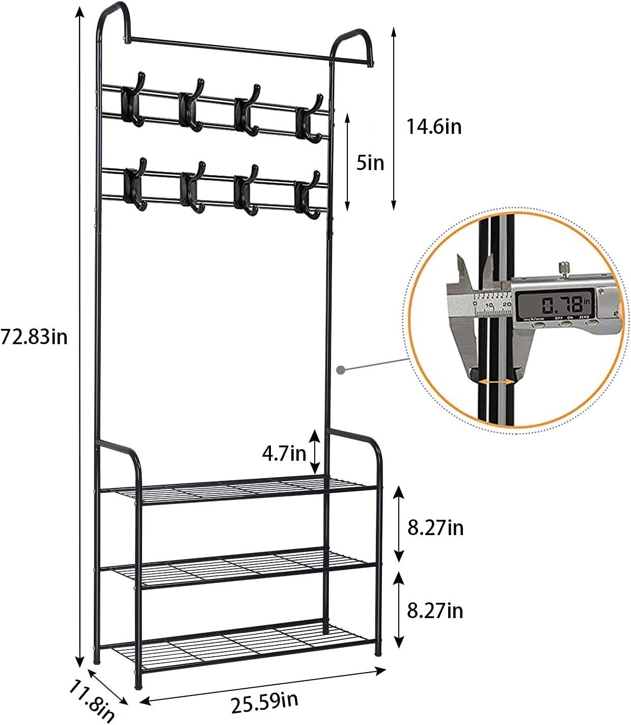 Multiple Uses extra large high quality hotel non-slip black folding rubber coated steel coat hangers clothes stands & shoe racks