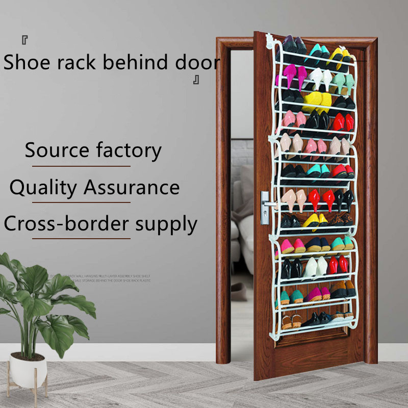 fold-up non-slip 24 pair pocket metal over the door shoe rack wall mounted metal shoe rack