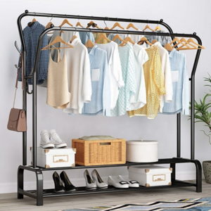 Factory Direct Sales Clothes Stands Shoe Hanger Racks Simple Floor Mounting Drying Rack Clothes