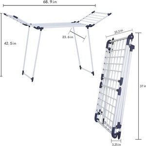 Collapsible Laundry Dryer Clothes Rack Telescopic Balcony Outdoor Foldable Aluminum Hanging Smart Clothes Drying Rack