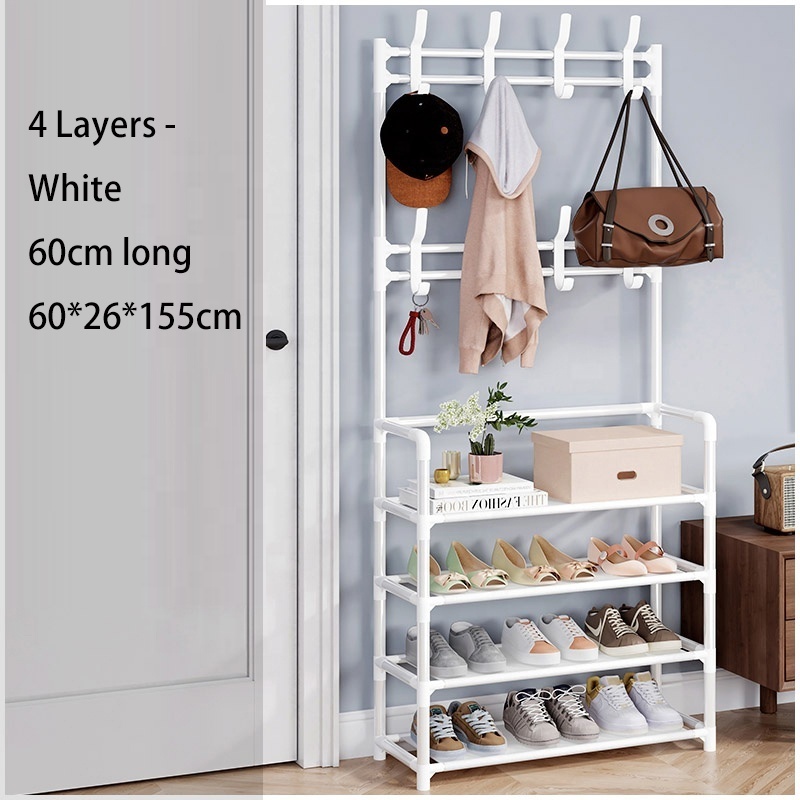 New Design Storage Rack Vertical Clothes Hanger Rack Standing Hangers And Shoe Rack