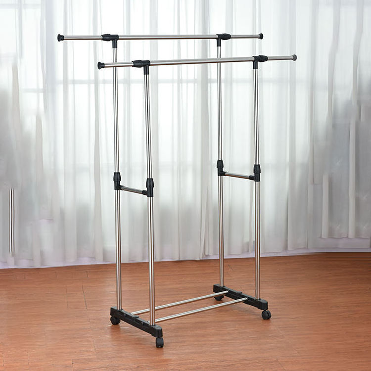 Hot Sale All Stainless Steel Foldable Clothes-drying Rack Double Drying Racks For Clothes