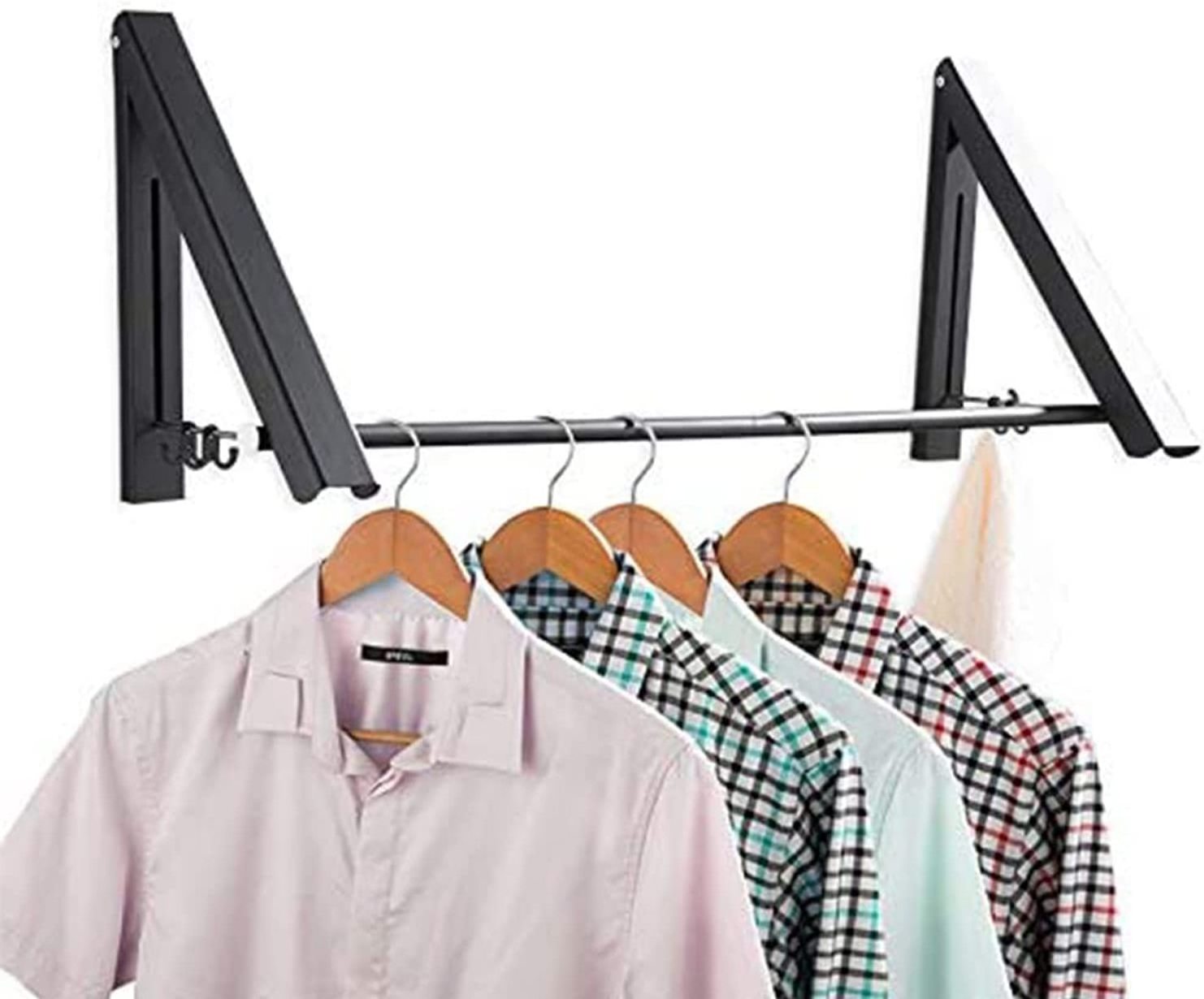 folding collapsible drying rack hangaway retractable clothes drying rack to stick on wall rack for clothes drying