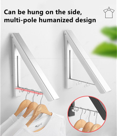 folding collapsible drying rack hangaway retractable clothes drying rack to stick on wall rack for clothes drying