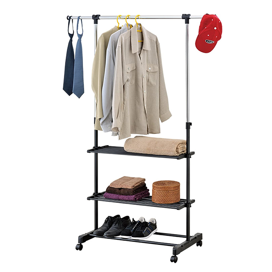 Multiple Uses Standing Metal Coat Jacket Hangers Custom Stainless Steel Gold Wholesale Coat Hanger Stand With Shoe Rack