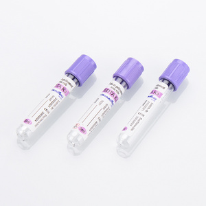 Medical Disposable Vacuum Blood Collection Tube EDTA Tube Purple Color Type CE ISO For Blood Specimen Collection