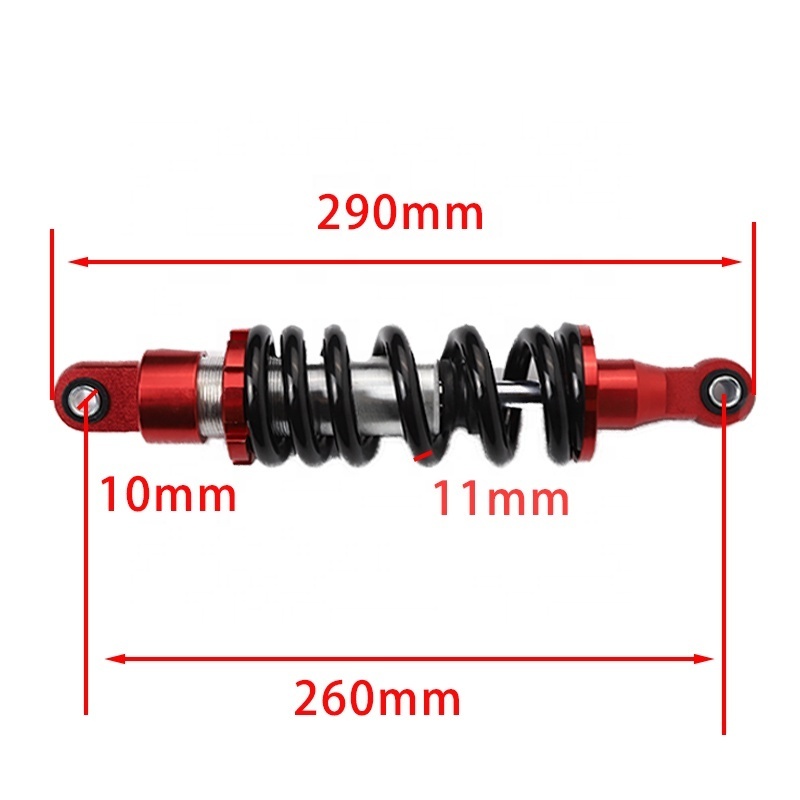 Factory-owne 980bls eyetoeye260mm spring 11mm Rear Shock Absorber Suspension for Dirt Bike ATV UTV Quad Go Kart Rear Shock