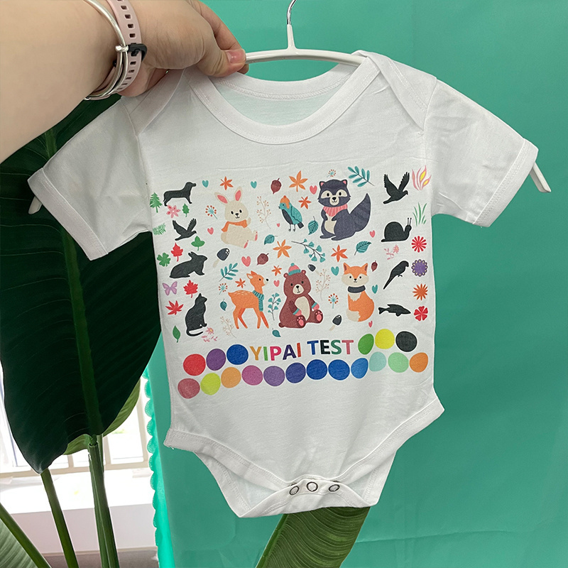 USA RTS wholesale white baby cloth sublimation baby onesie 100% polyester Baby Jumpsuit Infant romper for sublimation printing