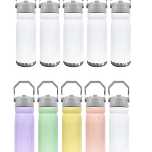 Double walled stainless steel 22oz flip straws kids tumbler children water bottles for Dye Sublimation Heat Press