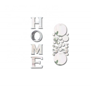 HOME Letter Signs Stickers Acrylic Mirror Wall Decoration for Living Room Bedroom Home Decor