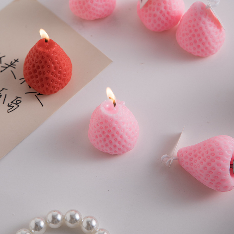 Strawberry Soy Wax Luxury Art Aromatic Fragrance Candles for Home Decorative