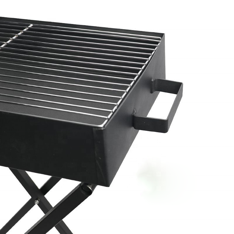 Outdoor Camping Folding Barbecue Grill BBQ Charchoal Stove with Air-blower