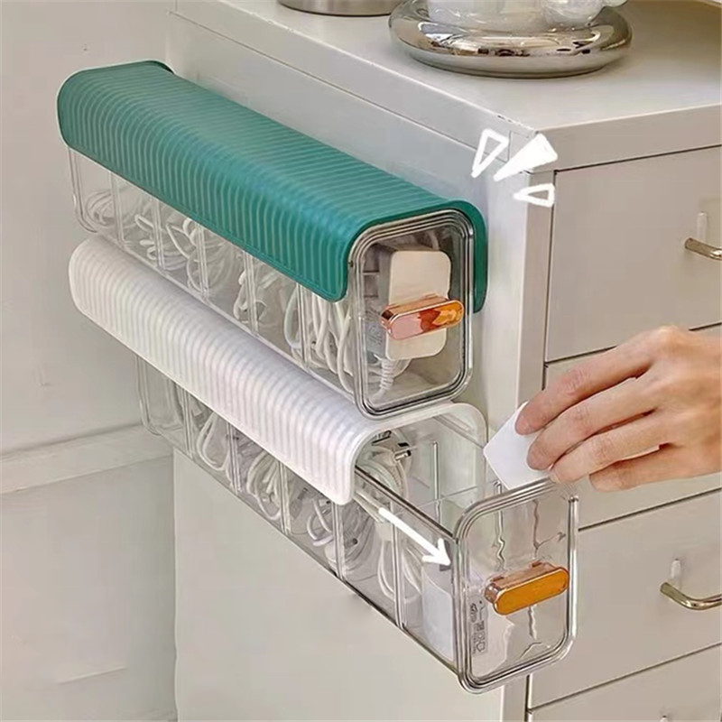 Wall Mounted Multifunctional Decorative Drawer Organizer Wall Hanging Transparent Underwear Panties Socks Storage Box