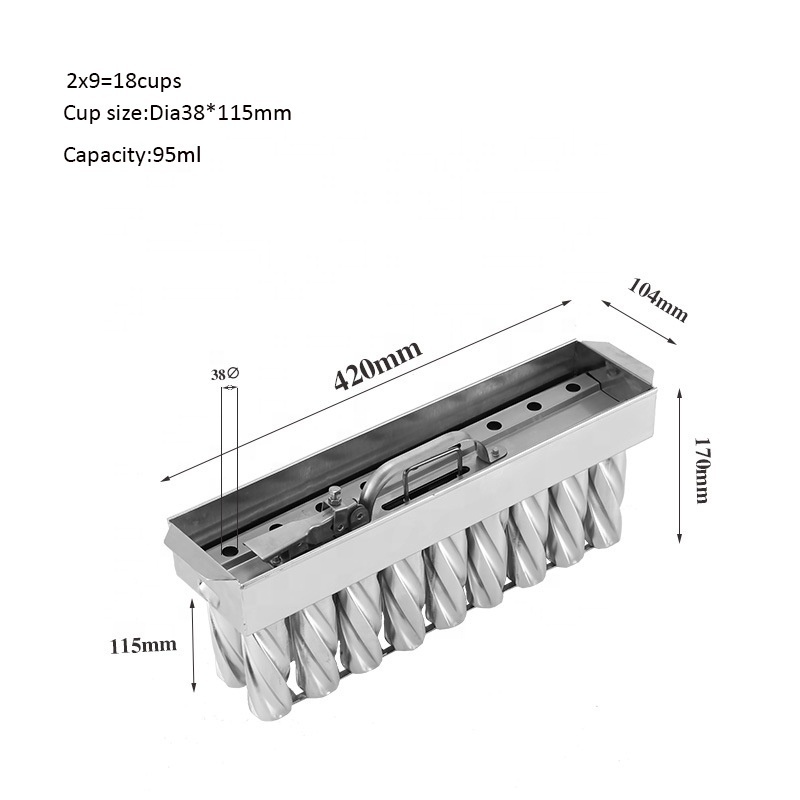Brazilian Style Big capacity ice cream popsicle mold Food-grade stainless steel ice lolly sticks moulds