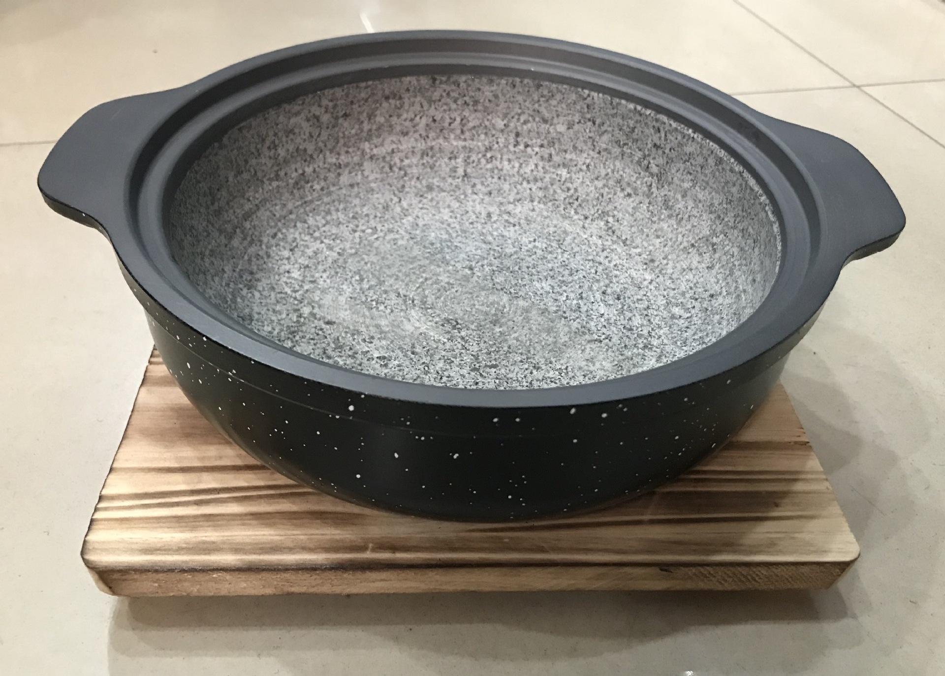 Cookware Bibimbap granite stone with aluminum-clad material serving casserole stew pot with handle design