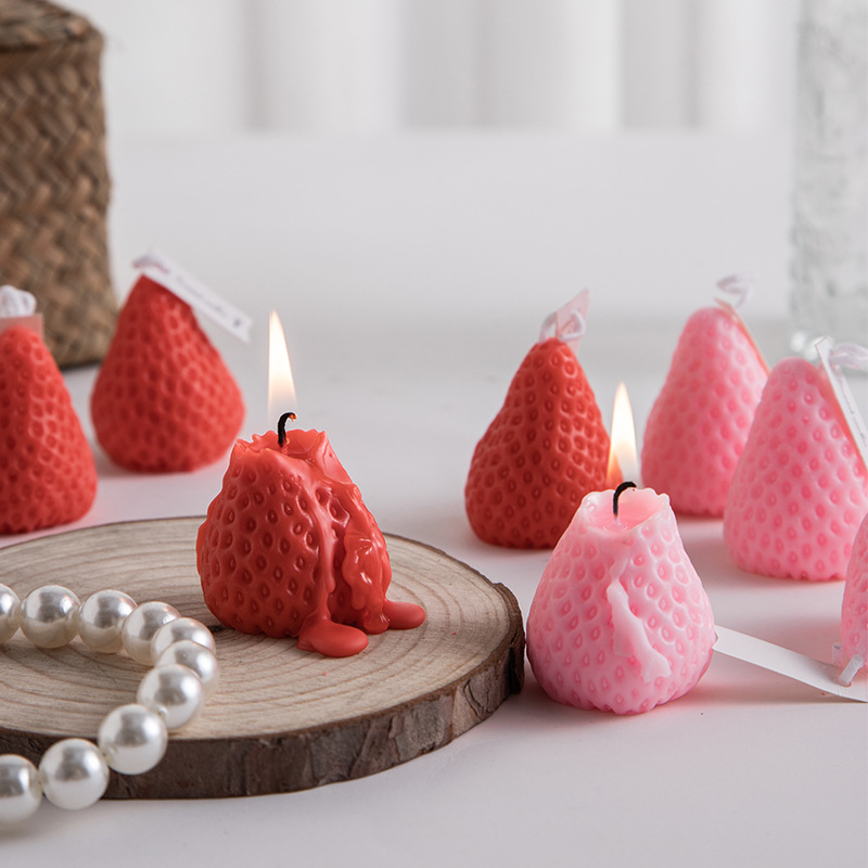 Strawberry Soy Wax Luxury Art Aromatic Fragrance Candles for Home Decorative