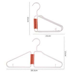 New Foldable Hanger Plastic Space Save Folding Storage Hanging Clothes Pants Rack