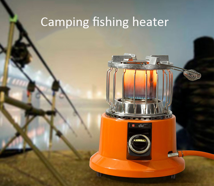 Portable Outdoor Liquefied Gas Heater Grill Stove Household Dual-purpose Outdoor Heater Mini Ice Fishing Heater