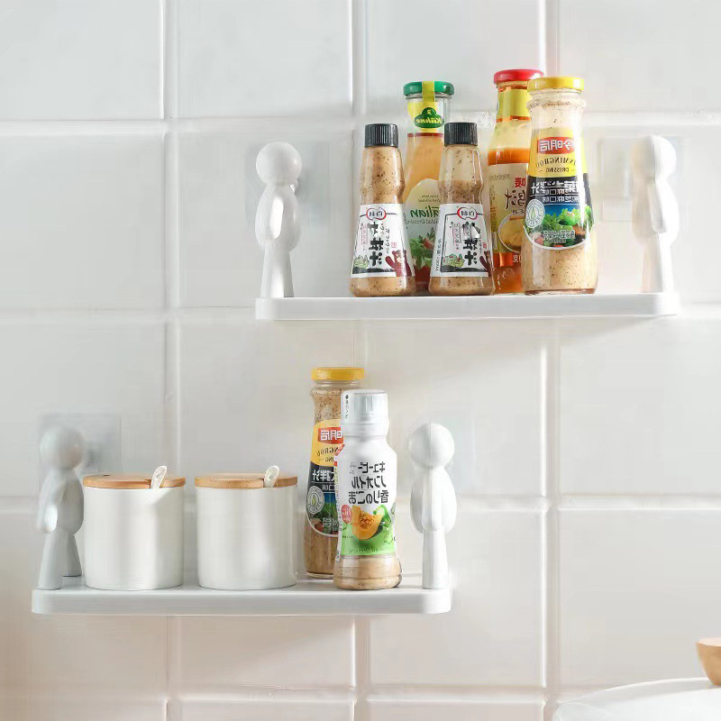 Kitchen Shelf Organizer Bathroom Shampoo holder Wall Storage Rack