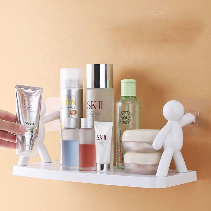 Kitchen Shelf Organizer Bathroom Shampoo holder Wall Storage Rack