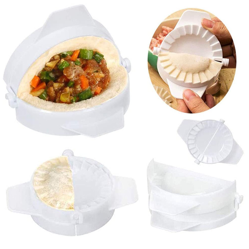 3 PCS Dumpling Mould Plastic Dumpling Maker Press Empanada Press For Cooking Pierogi Ravioli Turnover Wrappers